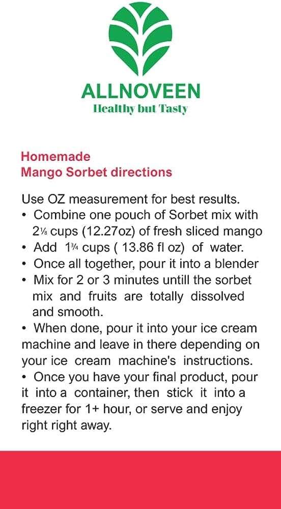 Mango Sorbet Mix